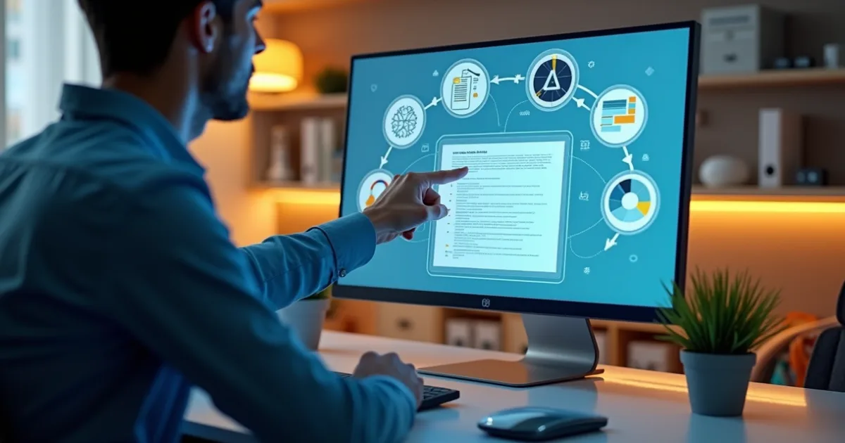 Interface de automação de documentos de segurança do trabalho em uso
